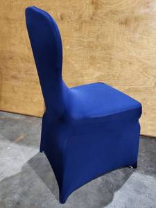 lot 47478 image: (64) Navy Blue Spandex Chair Covers&nbsp- Event Decor