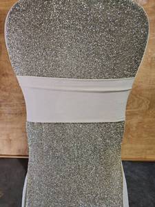 lot 47485 image: (15 Packs of 5) Tan Elastic Chair Band&nbsp- Event Decor