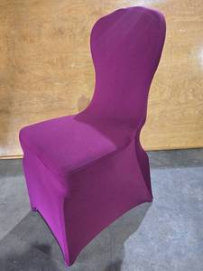 lot 47488 image: (100) Burgandy Spandex Chair Covers&nbsp- Event Decor