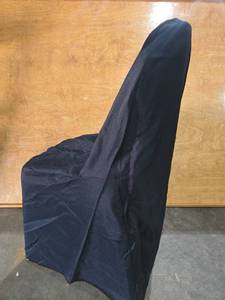 lot 47489 image: (80) Black Chair Covers&nbsp- Event Decor