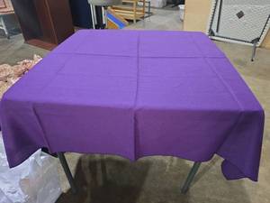 lot 47495 image: (11) Purple Tablecloth Cool Wash Fabric&nbsp- Event Decor