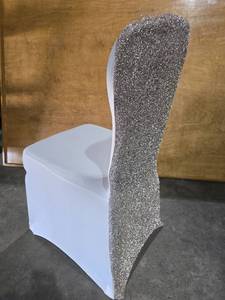 lot 47500 image: (96) Light Pink Glitter Spandex Chair Cover&nbsp- Event Decor