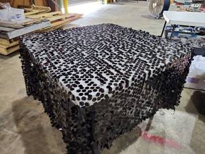lot 47502 image: (20) Decorative Metallic Sequin Tablecloth - Black Paillettes&nbsp- Event Decor