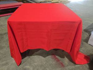 lot 47504 image: (44) Red Rectangle Tablecloths - Event Decor