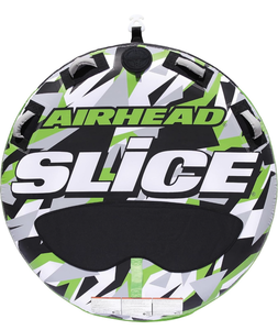 lot 50744 image: Airhead Slice Towable 2-4 Rider Models, Tube for Boating and Water Sports, Heavy Duty Full Nylon Cover with Zipper, EVA Foam Pads, and Patented Speed Safety Valve for Easy Inflating & Deflating