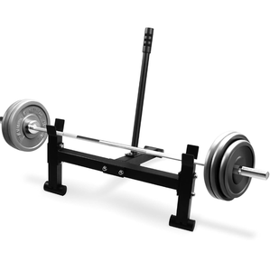 lot 50754 image: Deadlift Barbell Jack Stand, Anti-Slip Handle Deadlift Stand Home Gym Deadlift Exercises Heavy Duty Barbell Weight Changer Weight Training Equipment, 600lb Capacity (with Slip-Proof Glove)