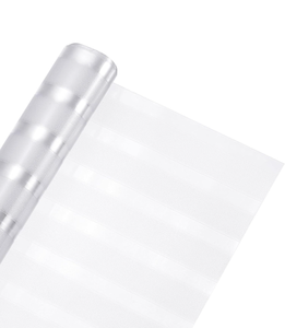 lot 50758 image: uxcell Window Privacy Film, Frosted Glass Window Film Non Adhesive Static Cling Sun Blocking Window Covering for Home Bathroom Glass Door(Horizontal Stripes, 157.5 Inch x 47 Inch)