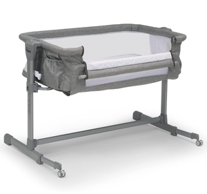 lot 50761 image: Bedside Baby Bassinet Sleeper with Breathable Mesh and Adjustable Heights - Lightweight Portable Crib