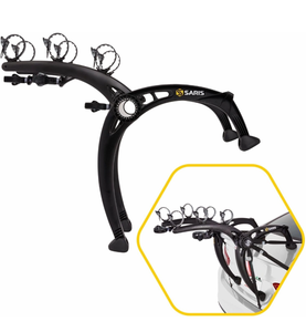 lot 50774 image: Saris Bones EX 3-Bike Trunk Rack Bicycle Carrier, Durable, Rust-Free, Anti-Sway Straps, Fits Most Vehicles, Made in USA, Arc-Based Design, 100% Recyclable Materials