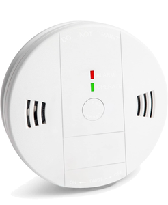lot 50782 image: Combination Smoke and Carbon Monoxide Detector Alarm, Beeps Warning Smoke and CO Alarms for Basements Travel Home Office House Bedroom Living Room Car, Battery Operated,Comply with UL 2172034, 1-Pack