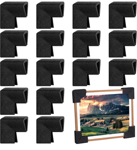 lot 50802 image: 16Pcs Photo Mirror TV Frame Edge Protection Corners for Shipping Moving Corner Protector Foam Corner Protectors Edge Protector Foam Shipping Corners Foam Furniture Bumper(Black)