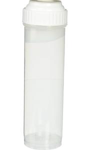 lot 50842 image: Hydronix EC-2510C Clear Empty Standard Size Water Filter Cartridge, Durable Construction Universal PrePost Use 2.5 x 10, 2 Pack
