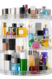 lot 51855 image: Clear Acrylic X-Large Makeup Organizer, Perfume Organizer, Make Up Organizer Fits for Vanity and Bathroom360 Rotating, Countertop, Large, Organizador De Perfumes, 7 Layers, Storage