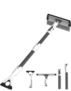 lot 51861 image: 47.3 Ice Scrapers for Car Windshield, 2 in 1 Snow Brush for Car and Ice Scraper, Extendable Snow Brush for Car Windshield with Foam Grip and 180° Pivoting Brush Head for Car Automobile Vehicle Window
