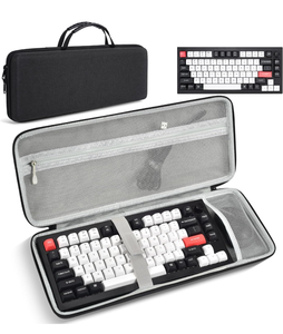 lot 51865 image: Keyboard Case, Hard Travel Carrying Case Bag for Aula F75 Pro 75% Keyboard, Compatible with Redragon K673 PRO, Keychron K2 Version 2K2Q1V1, ASUS ROG Azoth 75% Keyboard Protector, Black