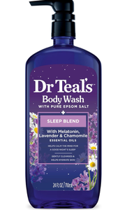 lot 51873 image: Dr Teals Sleep Body Wash with Melatonin, Lavender & Chamomile & Essential Oil Blend, 24 fl oz.
