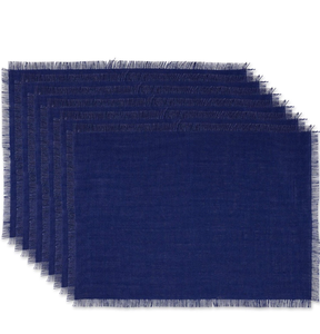 lot 51907 image: DII 100% Jute, Rustic, Vintage Placemat, for Parties, BBQs, Everyday, Holidays Use, Nautical, Set of 12, S6, Solid Blue 12 Count (CAMZ36656)