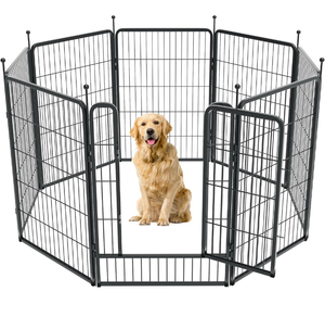 lot 51925 image: FXW Rollick Dog Playpen for Yard, RV Camping, 40 inch 8 Panels for Medium and Large Dogs, Patented
