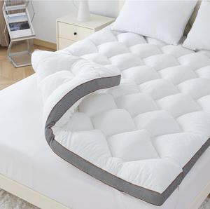 lot 51929 image: WhatsBedding 3 Inch Memory Foam Mattress Topper Full, Extra Soft Pillow Top Mattress Topper with Breathable Air Mesh Sides, 1700GSM Fluffy Shredded Memory Foam Filled & Thicked Down Alternative-Lined