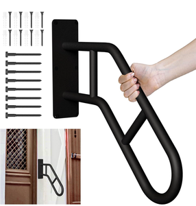 lot 51931 image: Upgrade Handrails for Outdoor Steps, 28.7 Safety Grab Bars for Stairs, Wall Mount Stainless U-Shaped Steel Handrail, Railings for 1-3 Steps Indoor for Elderly, Kids, Disabled, Pregnant Women