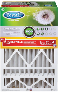 lot 51934 image: BestAir Air Fltr 16x25x4 Honeywell - Pack of 3