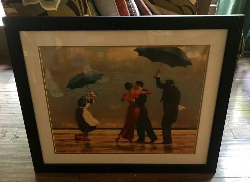 lot 231 image: Jack Vettriano The Signing Butler in Black Frame