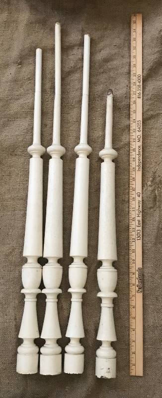 lot 248 image: Spindles-set of 4 for projectsfurniture legs