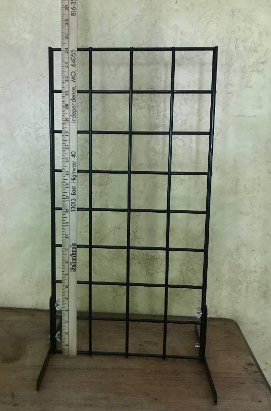 lot 259 image: Black Metal Display Rack 12 12 x 24