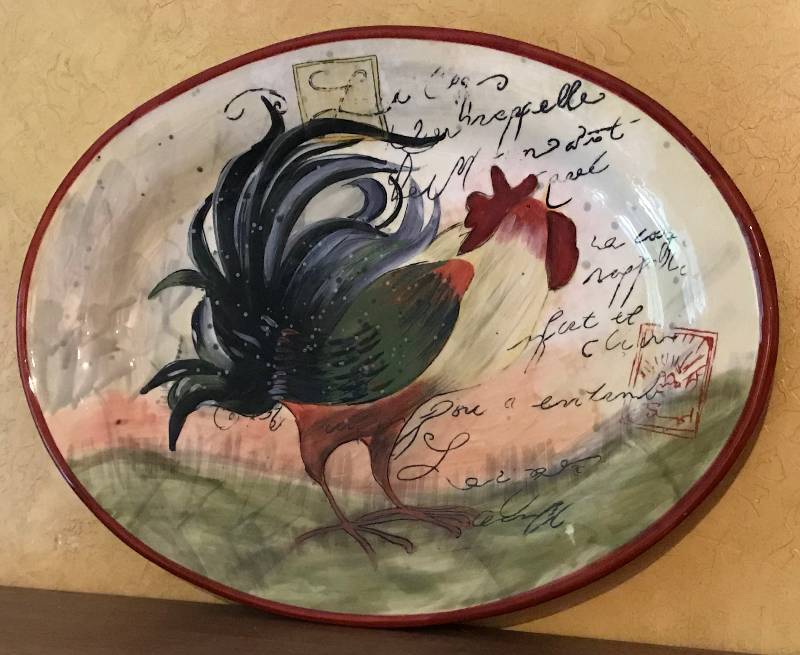 lot 1019 image: Crowing Rooster Platter