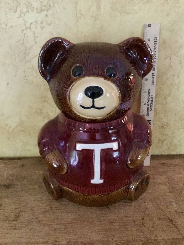 lot 1025 image: Teddy Bear Cookie Jar 11.5 Height