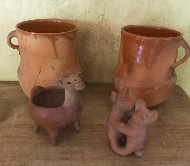 lot 1052 image: Terra Cotta Southwestern Pitchers and Dcor