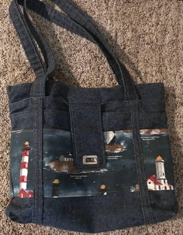 lot 1091 image: Lighthouse denim bagpurse
