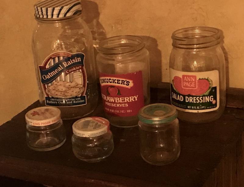 lot 37 image: Set of Vintage Jars with various labels