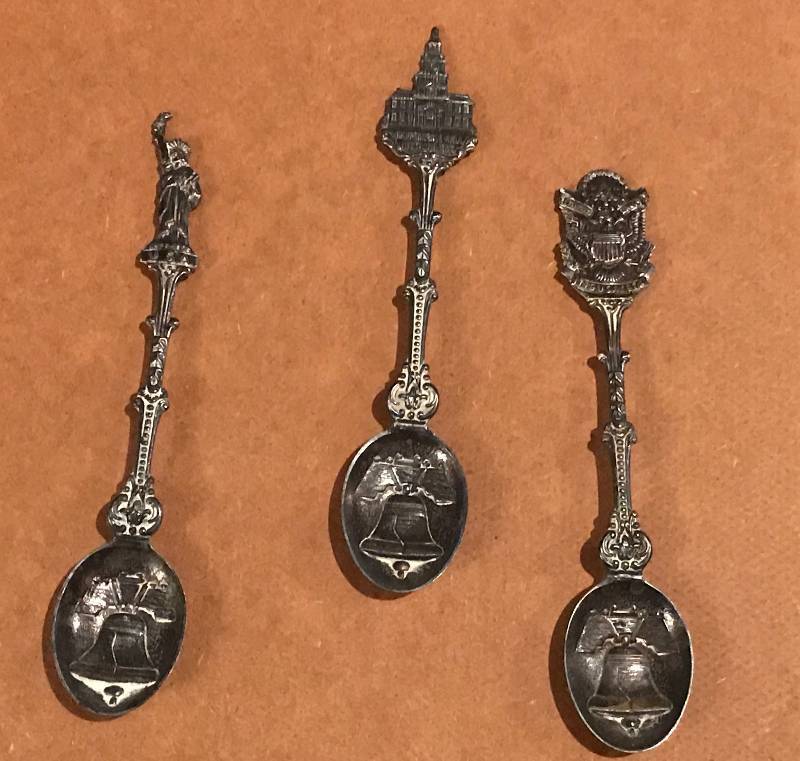 lot 45 image: Antique spoons--set of 3