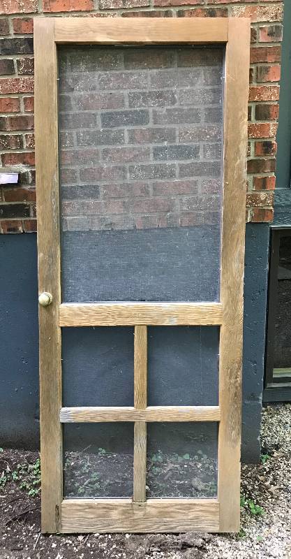lot 244 image: Wood Screen Door. Screens can be removed
