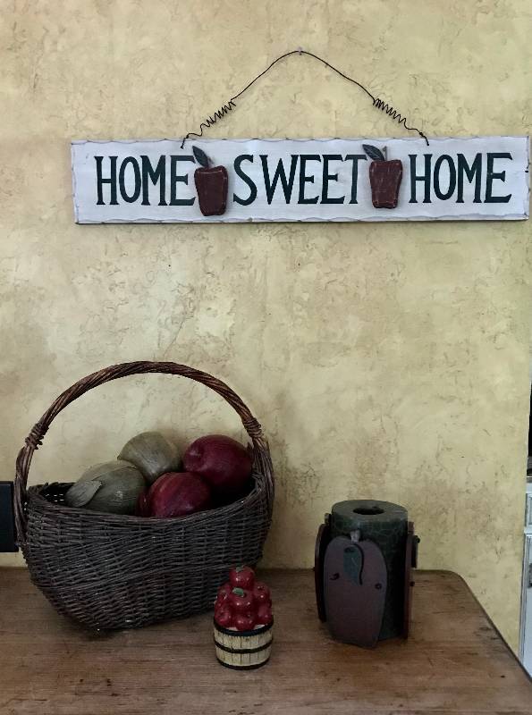 lot 131 image: Home Sweet Home and a Basket of Apples