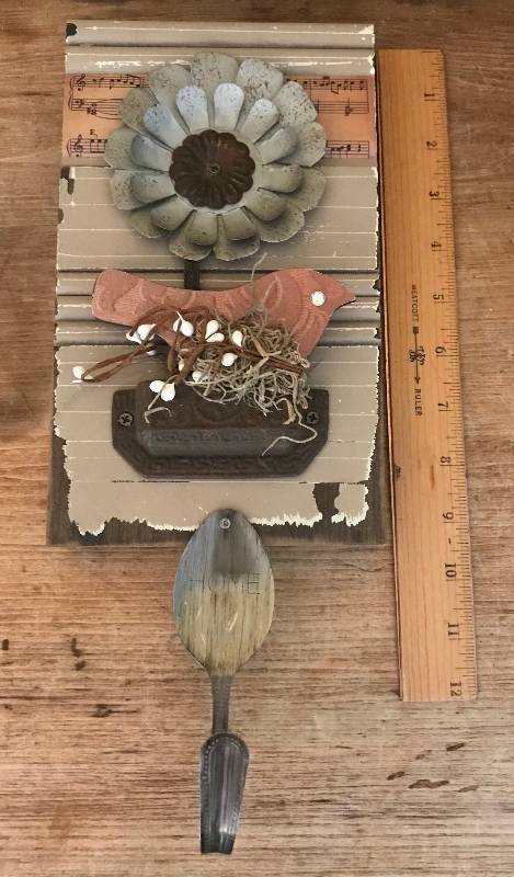 lot 143 image: Upcycled Wall ArtHook made from recycled metal and spoon