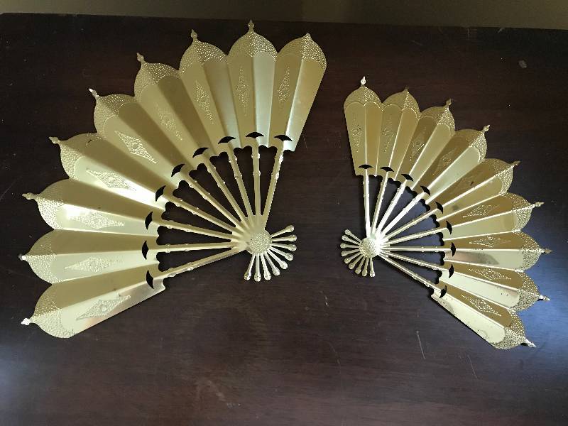 lot 1110 image: Set of Brass Fans
