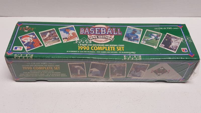 lot 1238 image: 1990 Upper Deck Complete 800 Card Factory Sealed Set w MLB Hologram Stickers Unopened