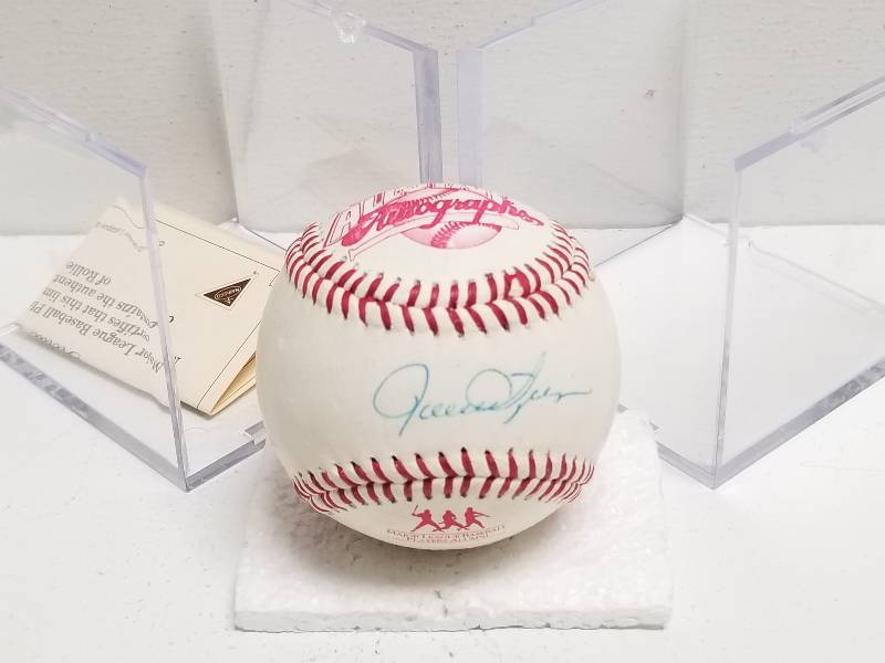 lot 1136 image: Rollie Fingers Autographed Major League Baseball Players Alumni All-Star Logo w COA