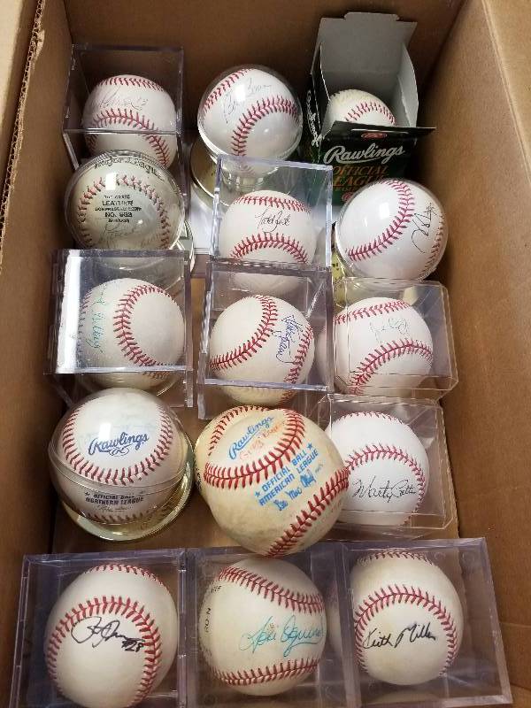 lot 1147 image: Autographed Baseball Lot of 15 w Fred Patek Bob Boone & More