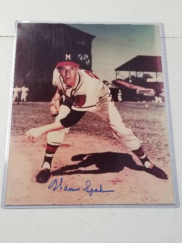 lot 1149 image: Warren Spahn Autographed 8x10 Photo Print Braves w COA