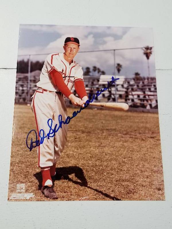 lot 1151 image: Red Schoendienst Autographed 8x10 Photo Print St. Louis Cardinals w COA