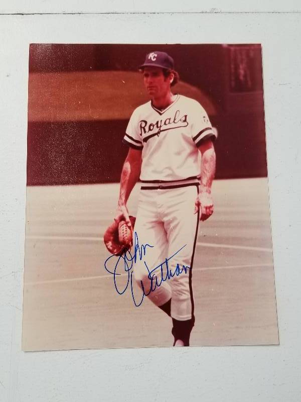 lot 1154 image: John Wathan Autographed 8x10 Photo Print Kansas City Royals w COA