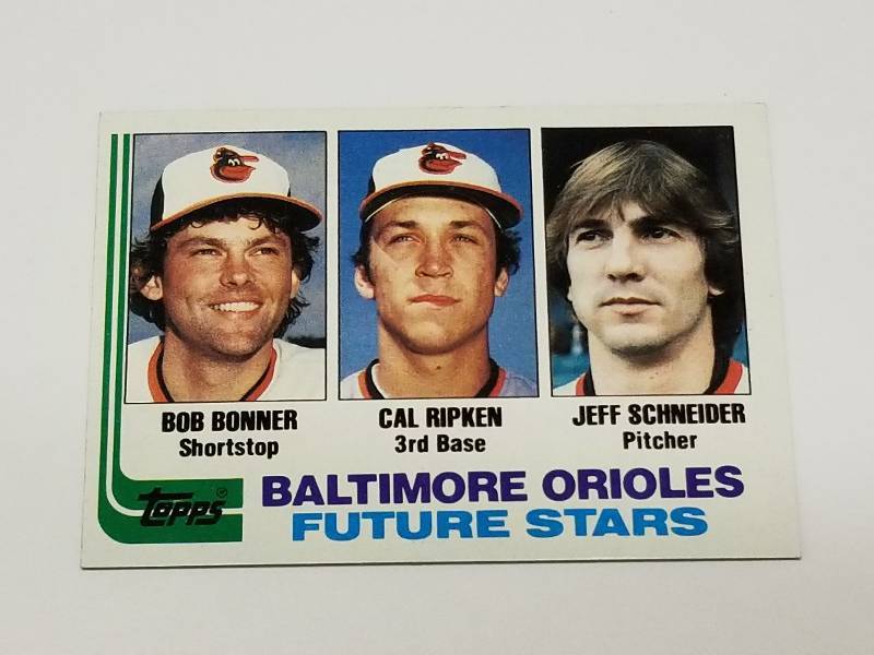 lot 1170 image: 1982 Topps Cal Ripken Jr. #21 Rookie Card Baltimore Orioles Iron Man HOF