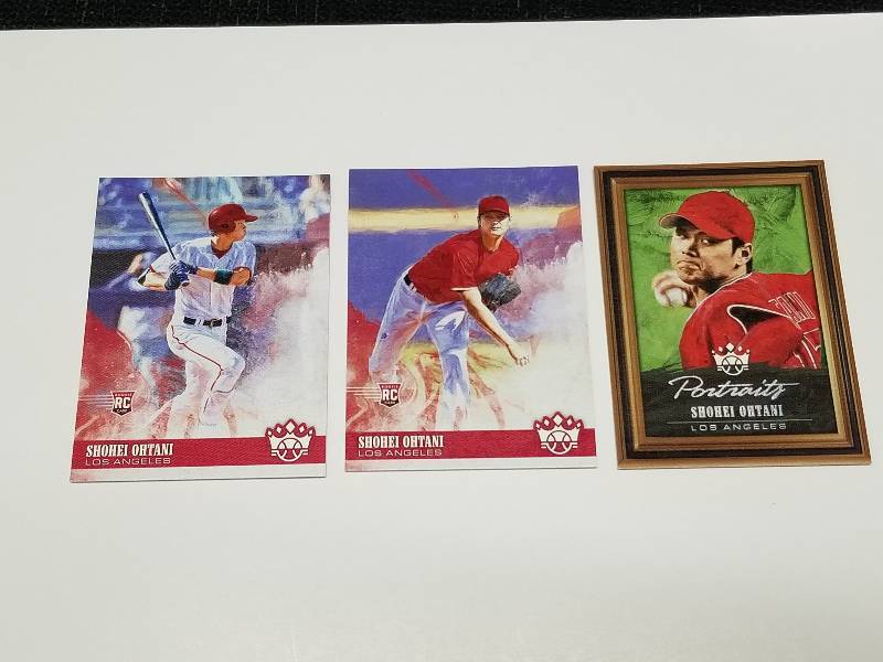 lot 1172 image: 2018 Donruss Shohei Ohtani Diamond Kings Rookie Card Lot LA Angels Phenom