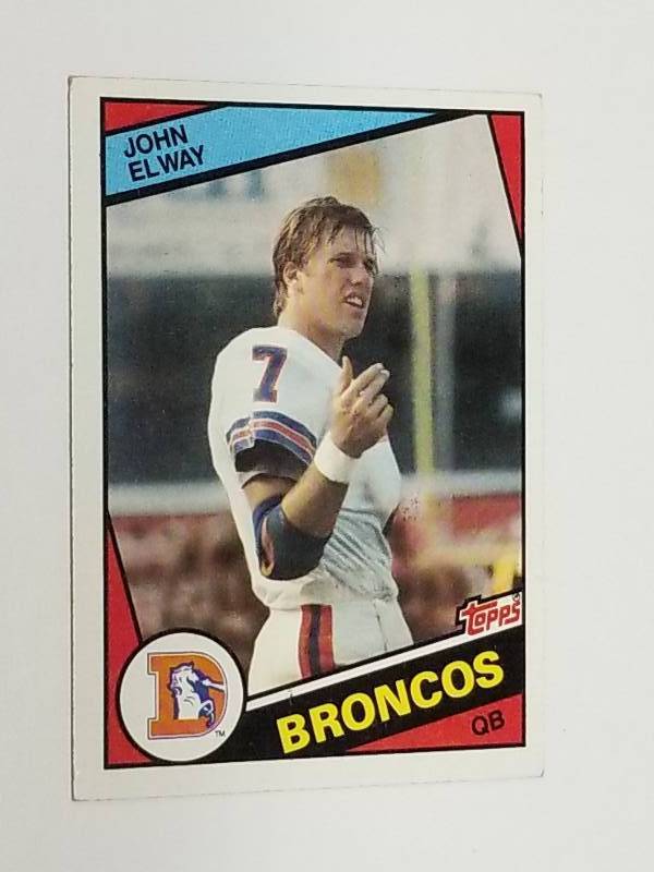 lot 1174 image: 1984 Topps John Elway #63 Original Rookie Card Denver Broncos HOF