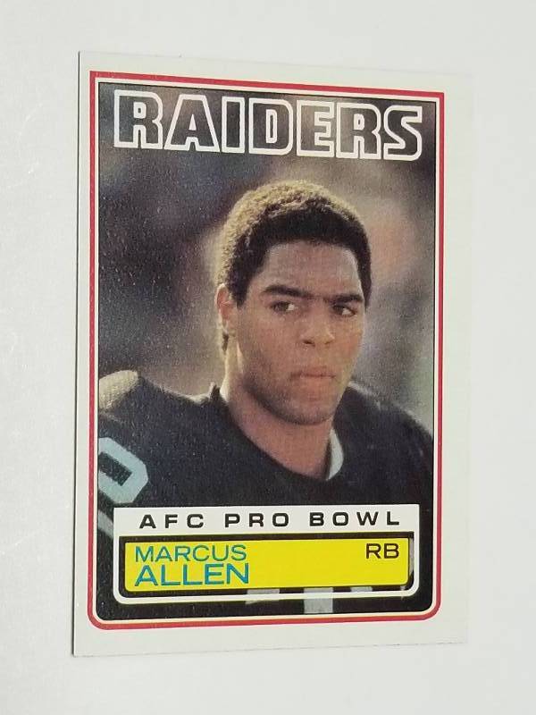 lot 1176 image: 1983 Topps Marcus Allen #294 Rookie Card Oakland Raiders HOF