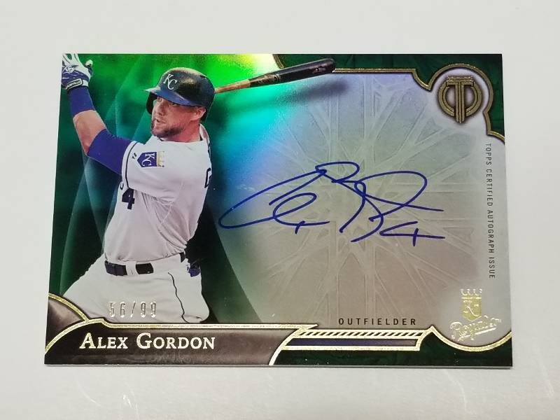 lot 1179 image: 2016 Topps Tribute Alex Gordon Autographed Baseball Card Limited Kansas City Royals