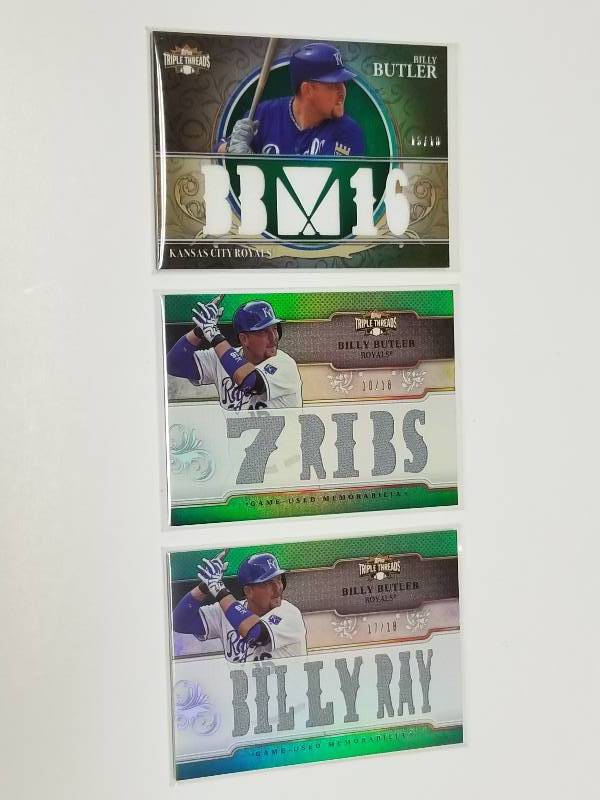 lot 1182 image: 2013 Topps Billy Butler Triple Threads Limited Edition Jersey Card Lot Kansas City Royals